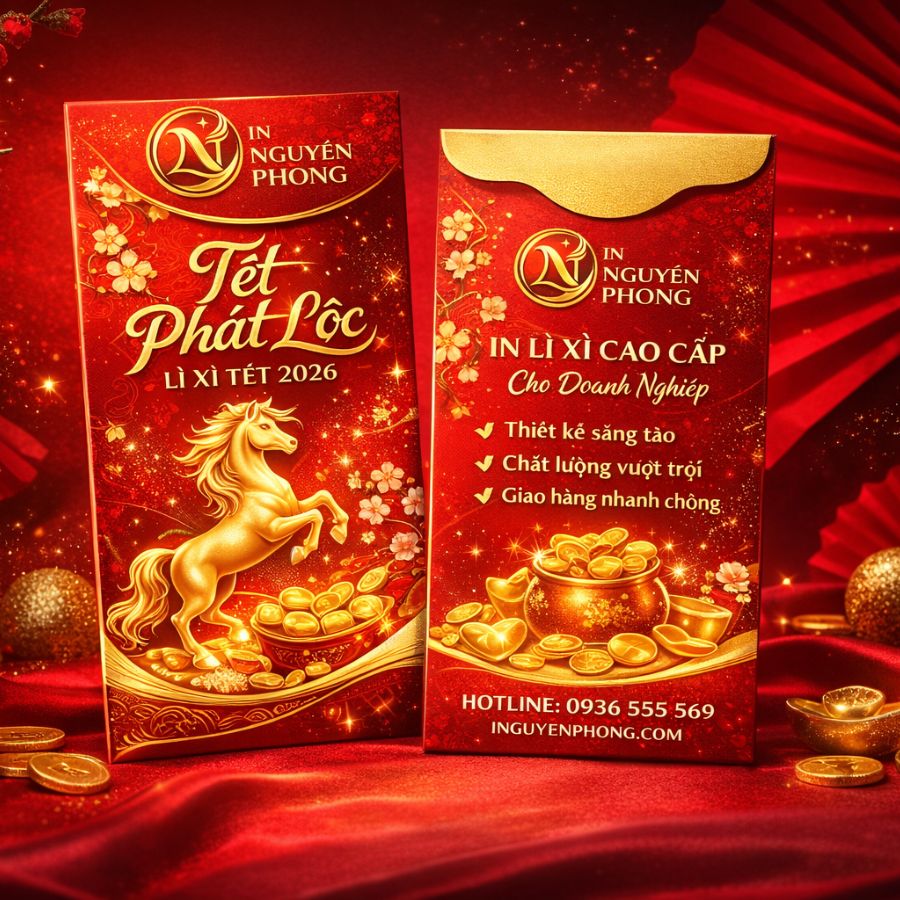 Các mẫu bao bì lì xì tết Bính Ngọ năm 2026